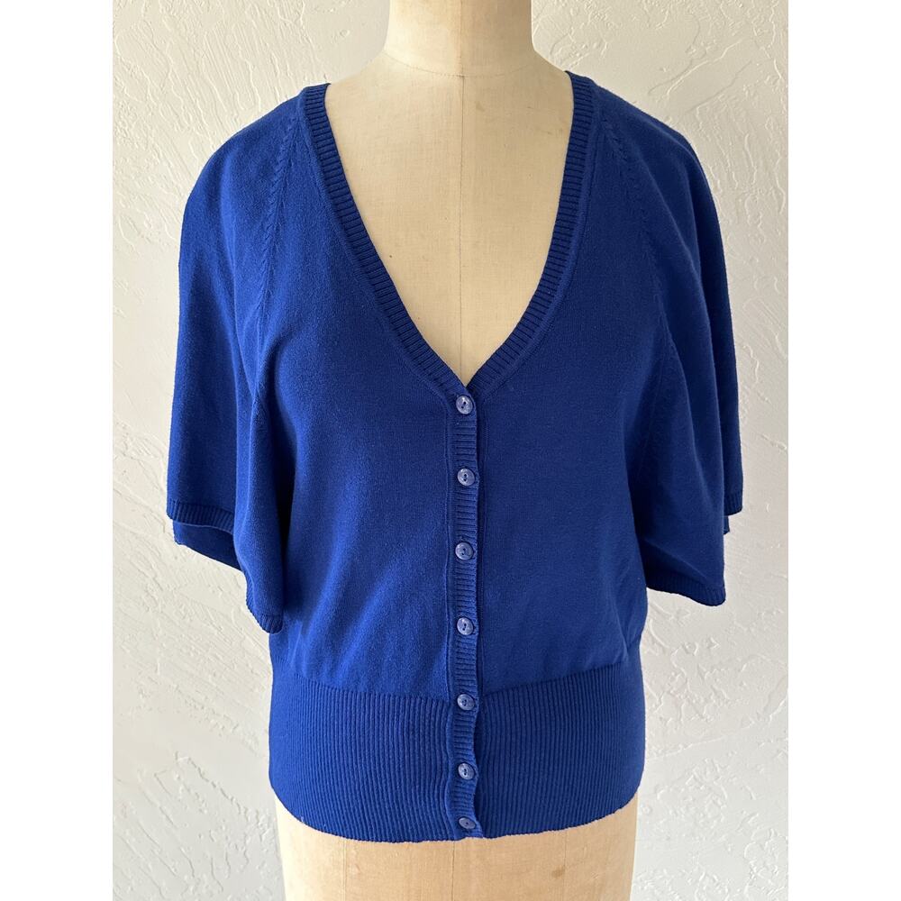 The Limited Sweater Womens Small Careerchic Academia Button Cotton Short Sleeve